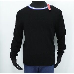 Redvanly Sweater Mens M Black Robinson Crewneck Merino Wool Performance Knit